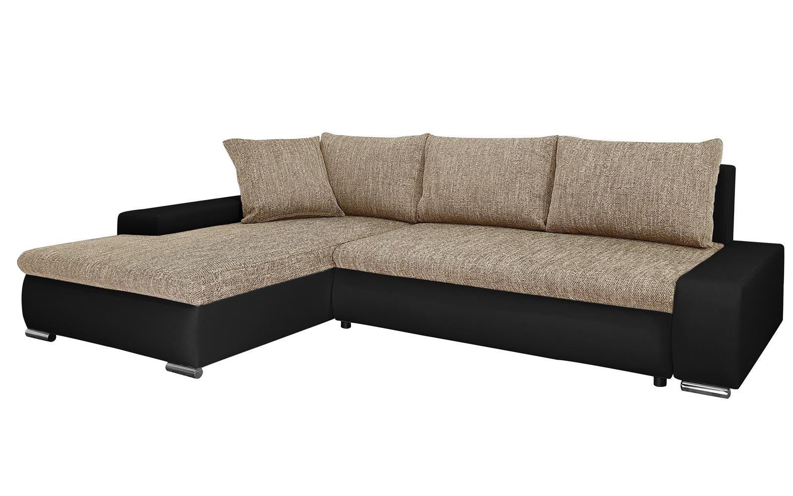 Beautysofa Polsterecke mit Schlaffunktion Teo L, günstig online kaufen