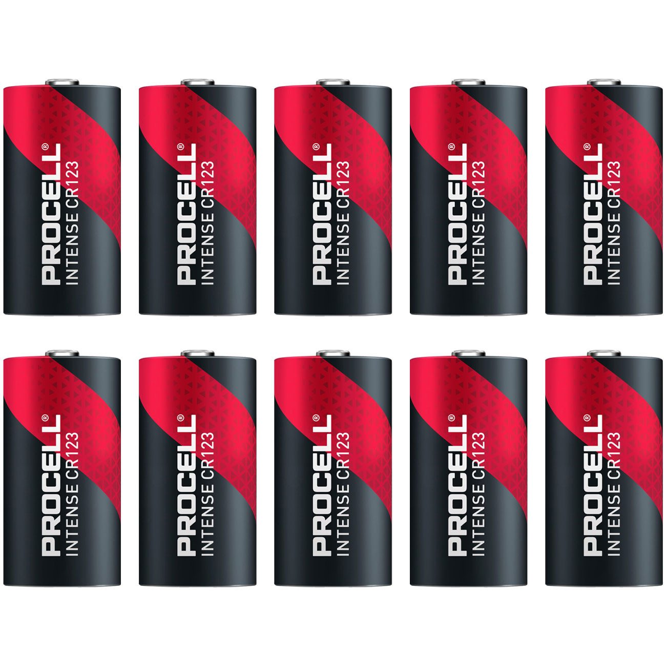Procell 10er-Pack CR123 Batterien 3V Lithium für Kamera, LED & Smart Home Batterie, (10 St), Technologie: Lithium-Mangan