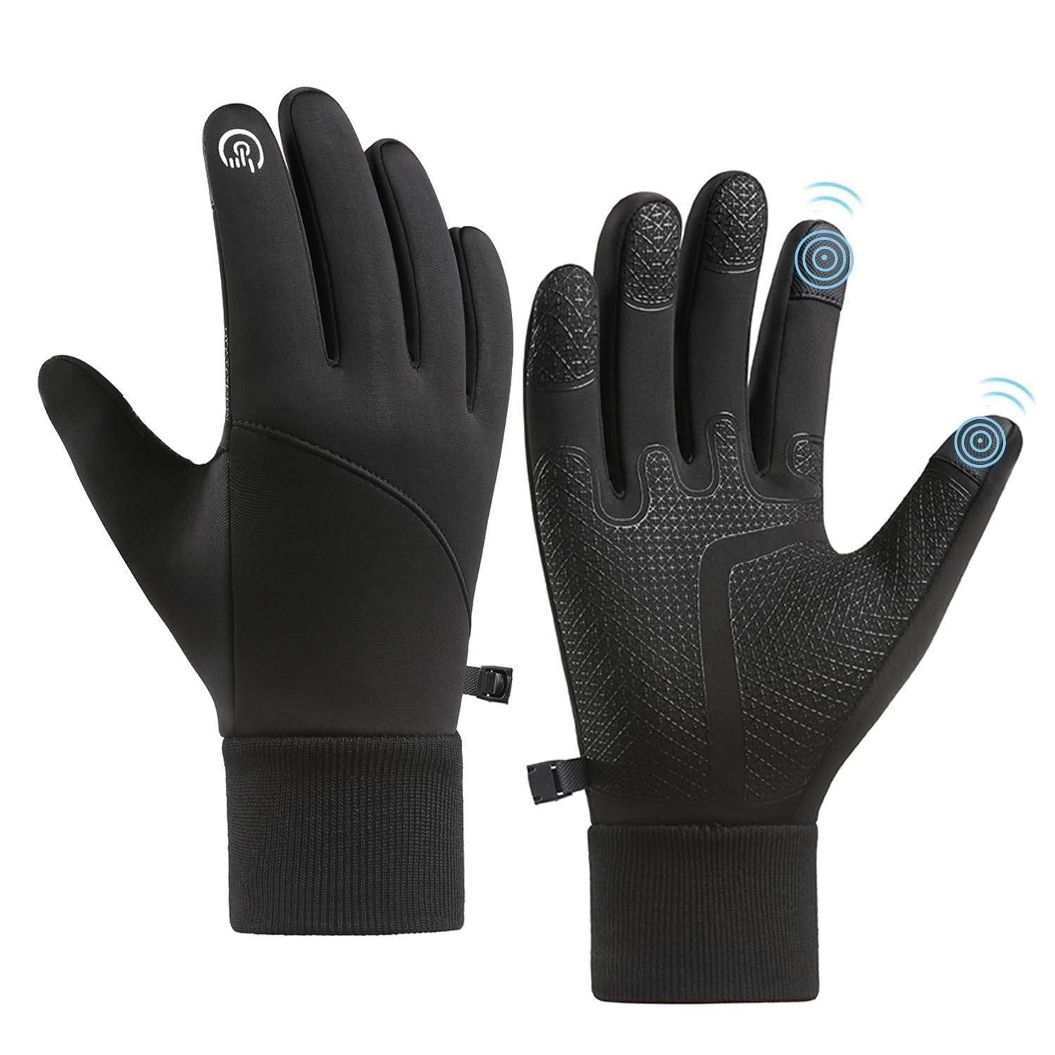 LuxusKollektion Fahrradhandschuhe Fahrradhandschuhe L Schwarz (1-St)