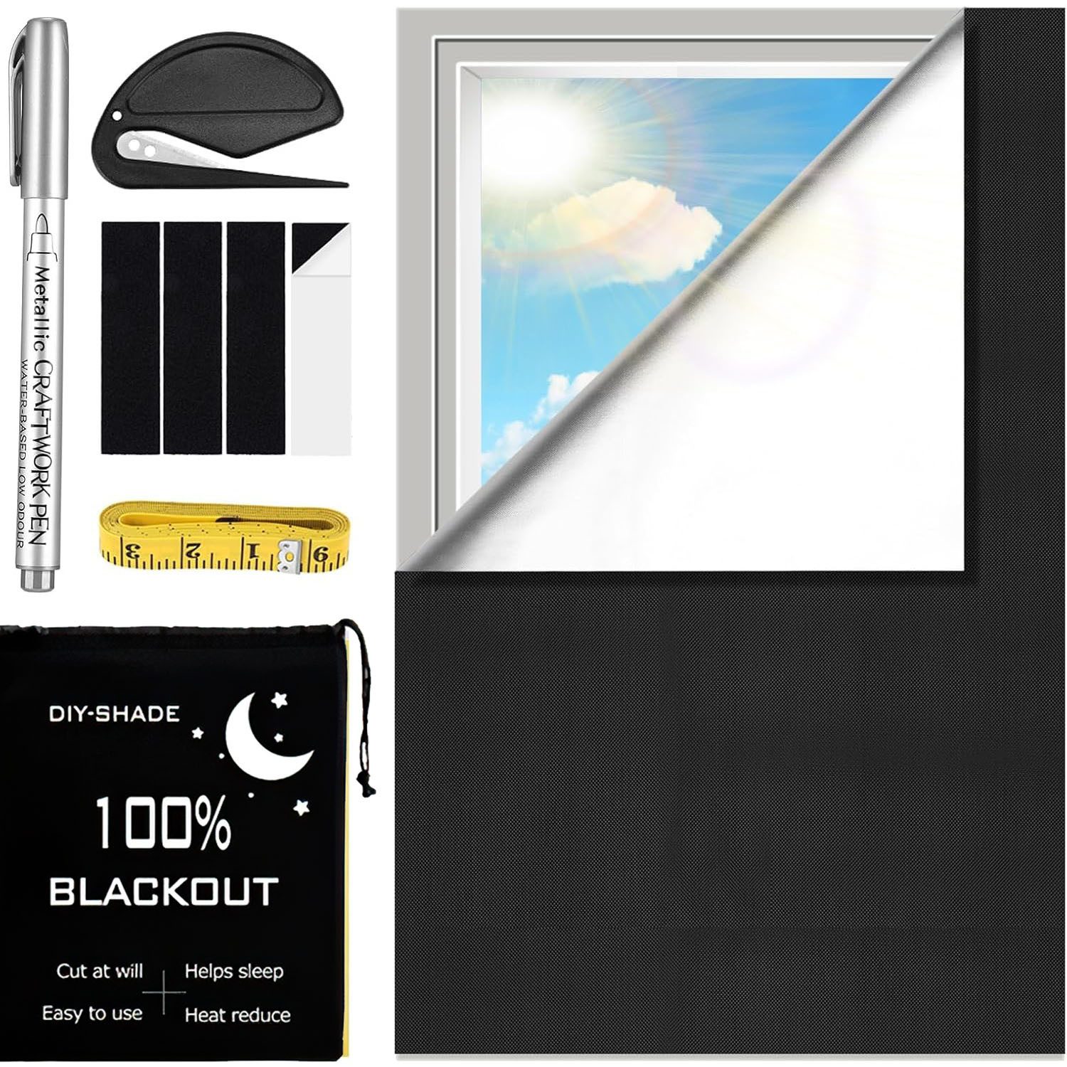 HEYHIPPO Verdunkelungsvorhang Verdunkelungsvorhänge, Sonnenschutz für Fenst günstig online kaufen