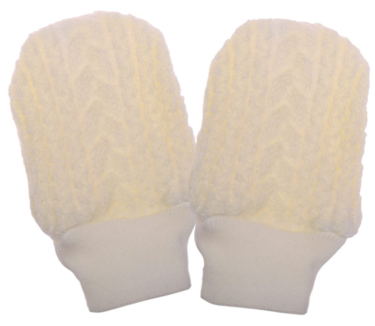La Bortini Fäustlinge Baby Handschuhe Erstlings Zubehör Strickfäustlinge gefüttert ab 0Mon gestrickt, mit Baumwoll-Futter, warme Kratzfäustlinge, für Neugeborene