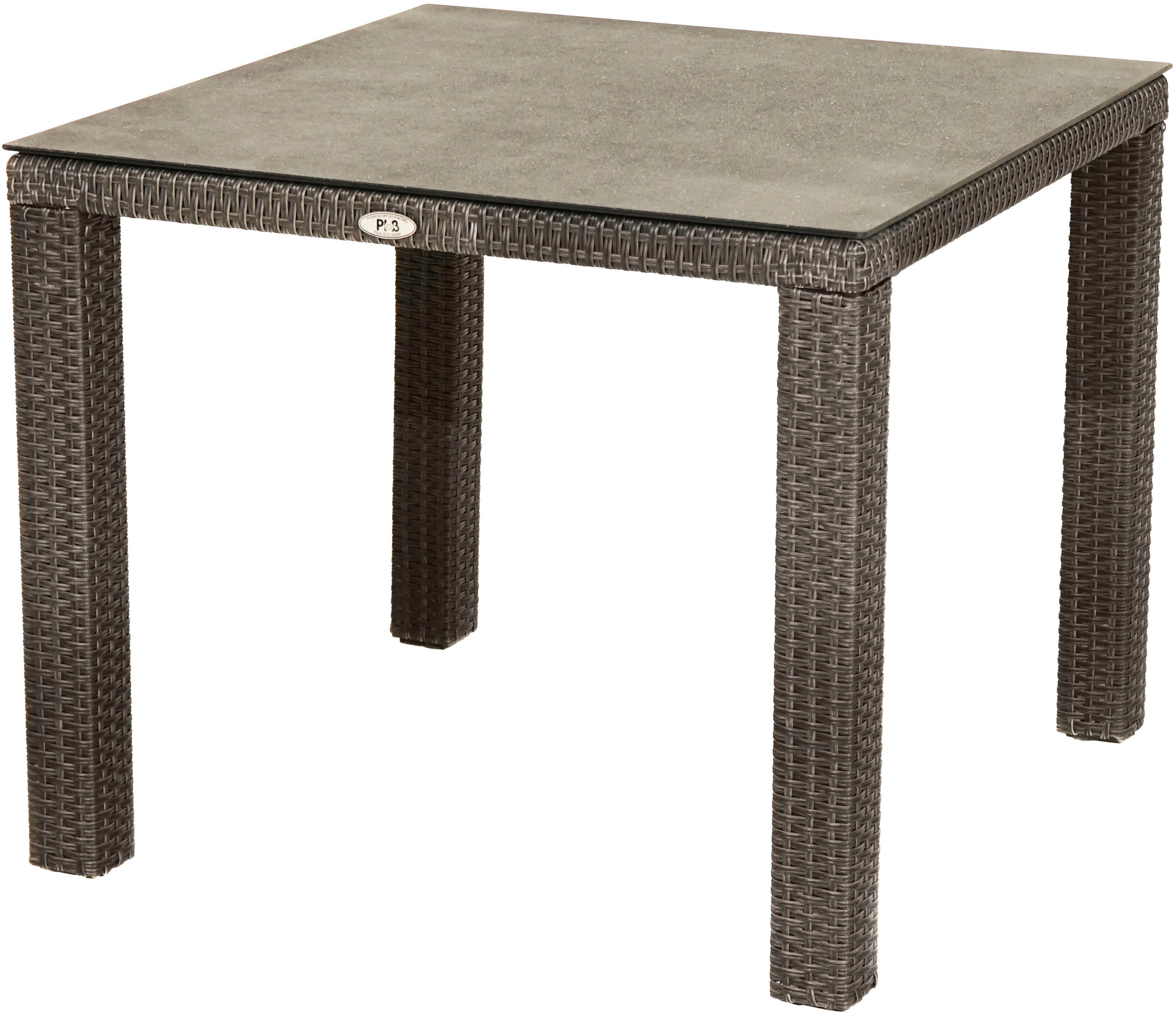 PLOSS Gartentisch »Rocking«, Polyrattan/Glas OTTO