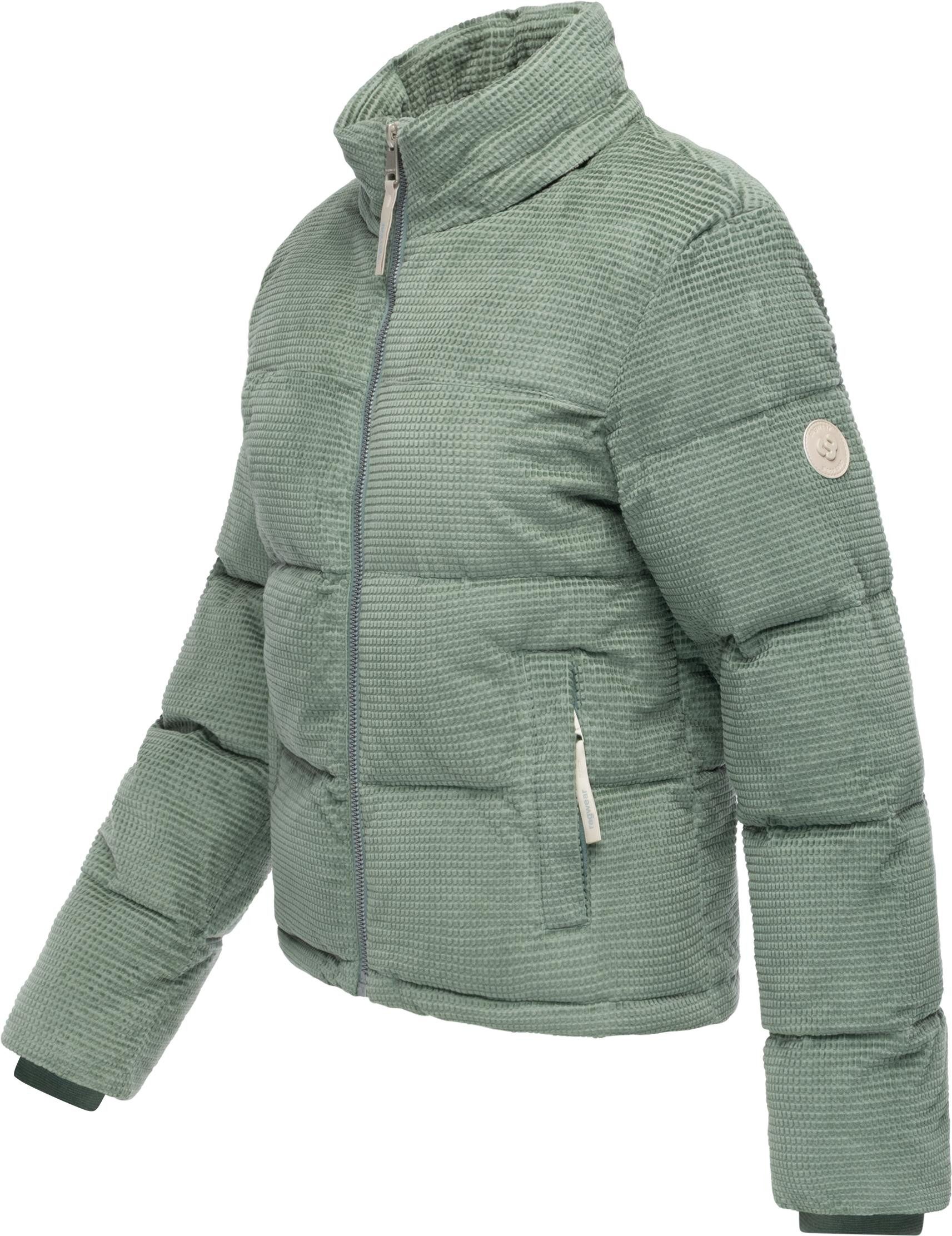Ragwear Steppjacke Roobie Cordy Wasserdichte Winterjacke aus Kord mit abnehmbarer Kapuze