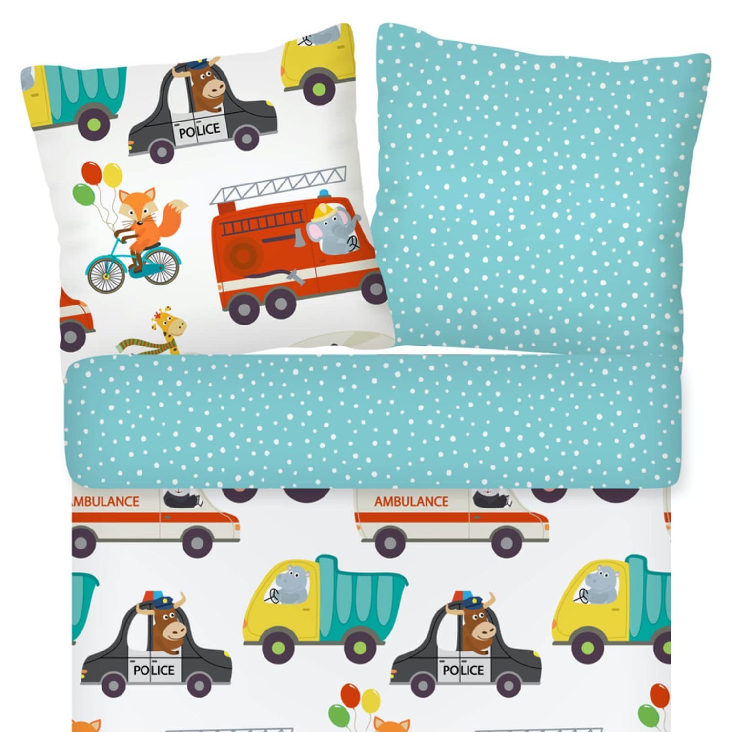 ESPiCO Bettwäsche Verkehr Trendy Bedding, Renforcé, 2 teilig, Verkehr, Poli günstig online kaufen