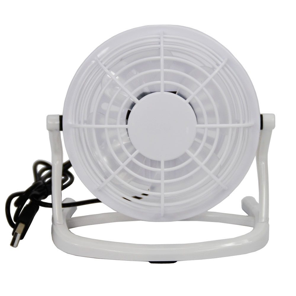 Systafex® Tischventilator USB Tischventilator Kunststoff weiß für PC Laptop Notebook, Neigungswinkel einstellbar