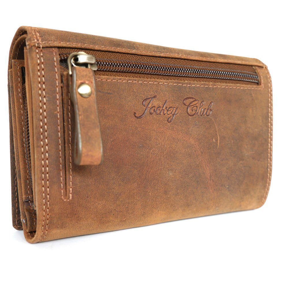 JOCKEY CLUB Geldbörse HORSE, 17 Kartenfächer mit RFID Schutz, Naturleder günstig online kaufen