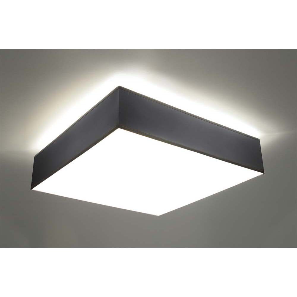 etc-shop Deckenstrahler, Leuchtmittel nicht Esszimmer Grau Deckenlampe PVC Wohnzimmer Deckenleuchte inklusive, Stahl