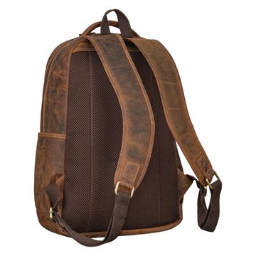 STILORD Notebookrucksack "Hubertus" Vintage Lederrucksack Damen und Herren