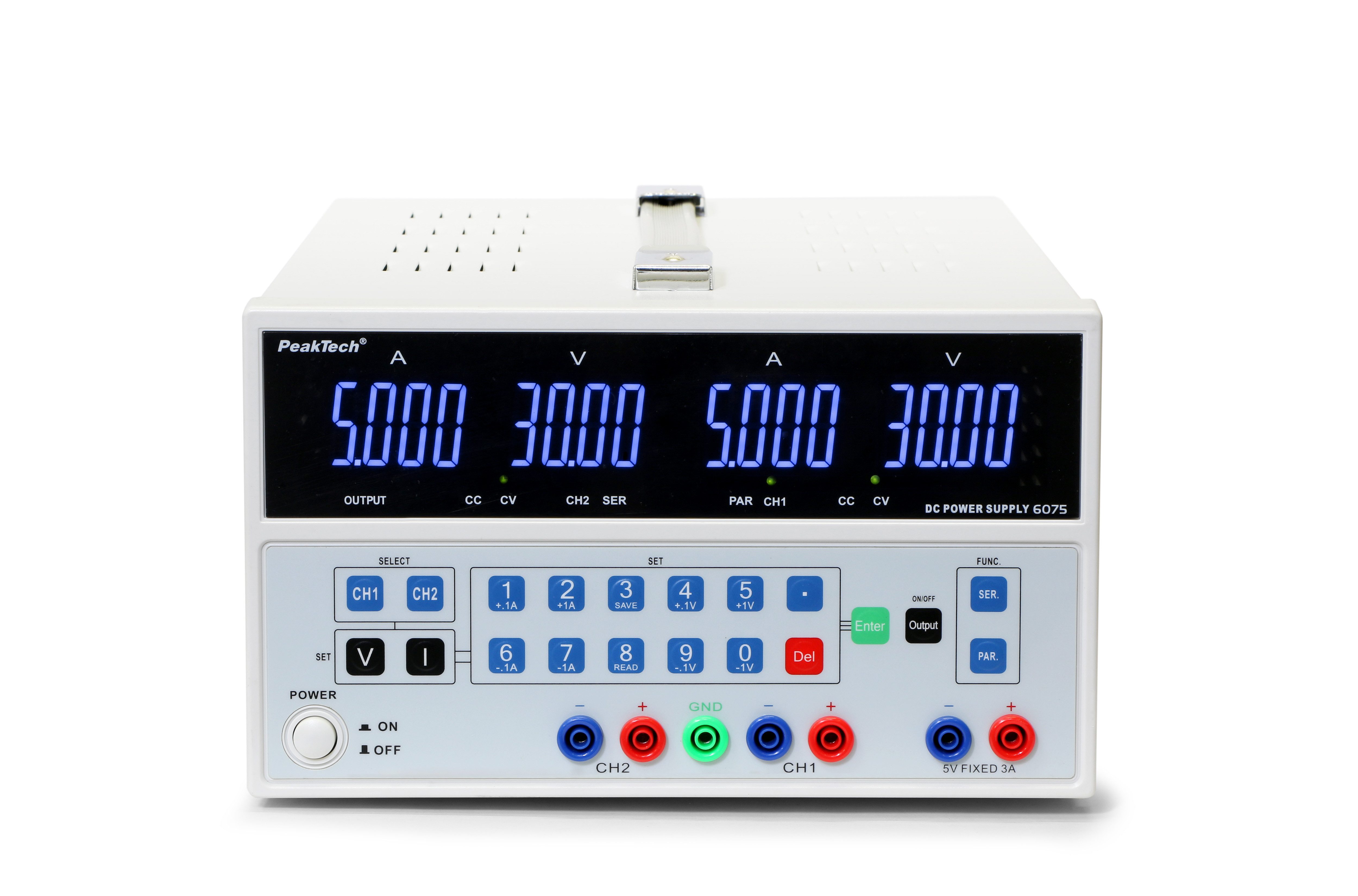 PeakTech 30 V 5 A Linear geregeltes Labornetzteil 0–30 V/5 A Labor-Netzteil