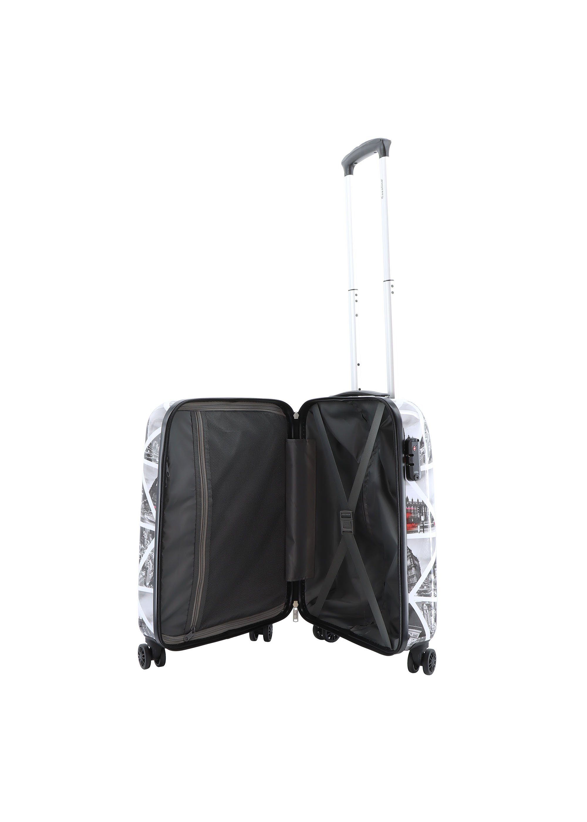 Saxoline® Koffer Cities, mit voll integriertem Aluminium-Trolley-System