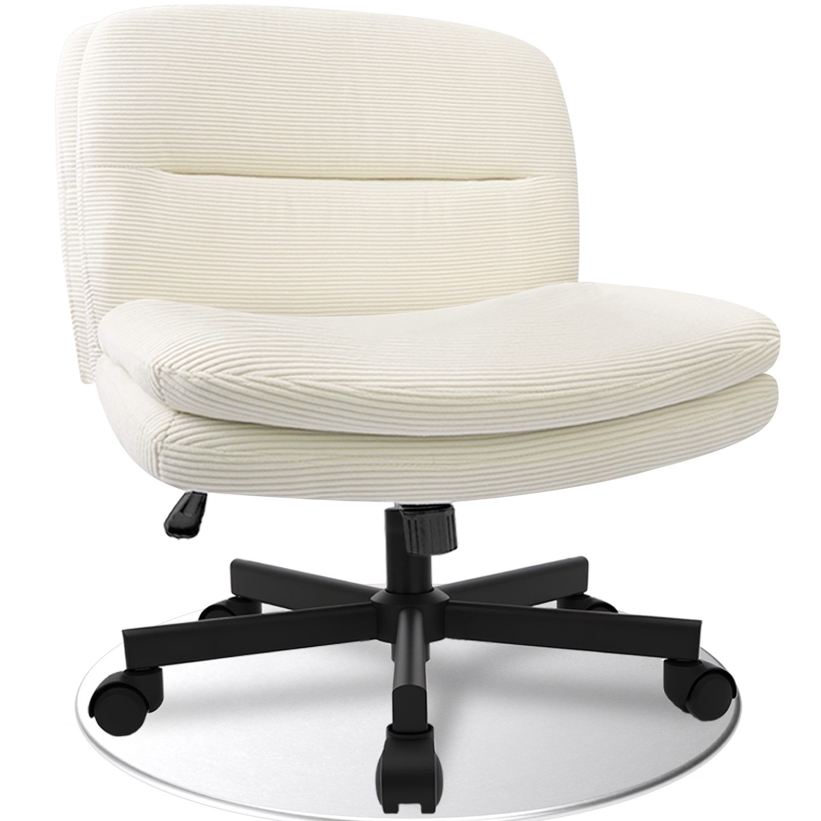 Durrafy Drehstuhl Bürostuhl, Loungesessel, Samtbezug mit Rollen und Schwerk günstig online kaufen