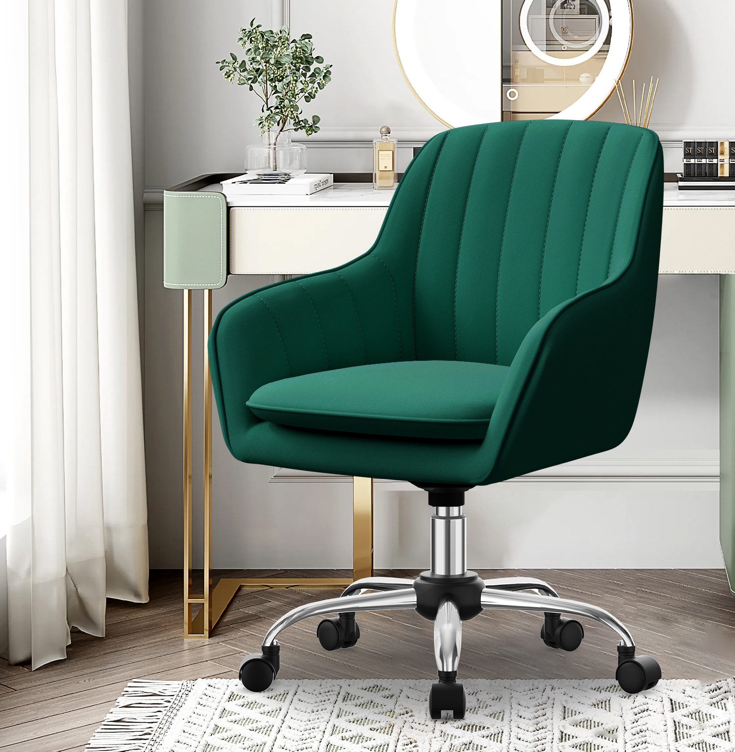 Adormii Bürostuhl Homeoffice Stuhl,Schminkstuhl mit Armlehnen,Drehstuhl günstig online kaufen