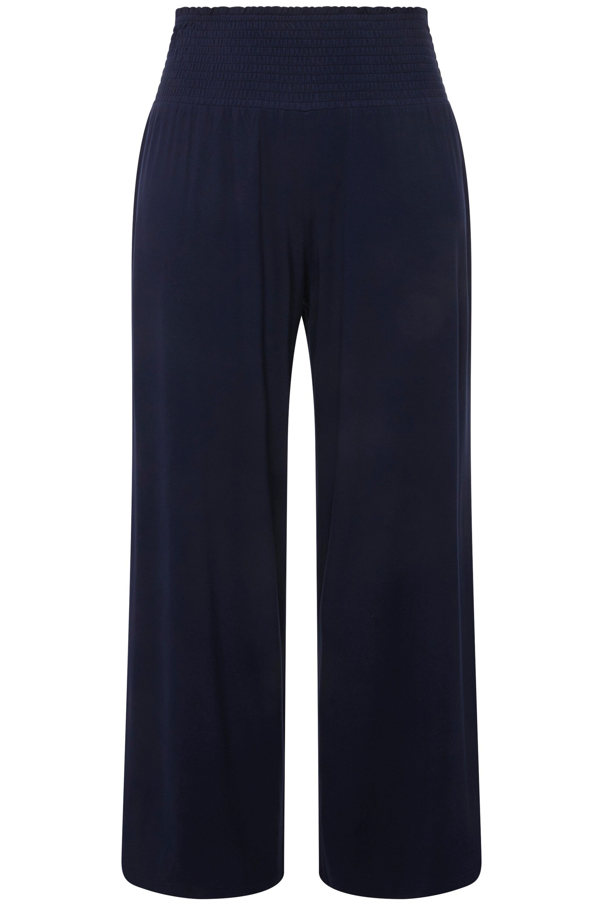 Ulla Popken Schlupfhose Marlenehose weites Bein breiter Elastikbund günstig online kaufen