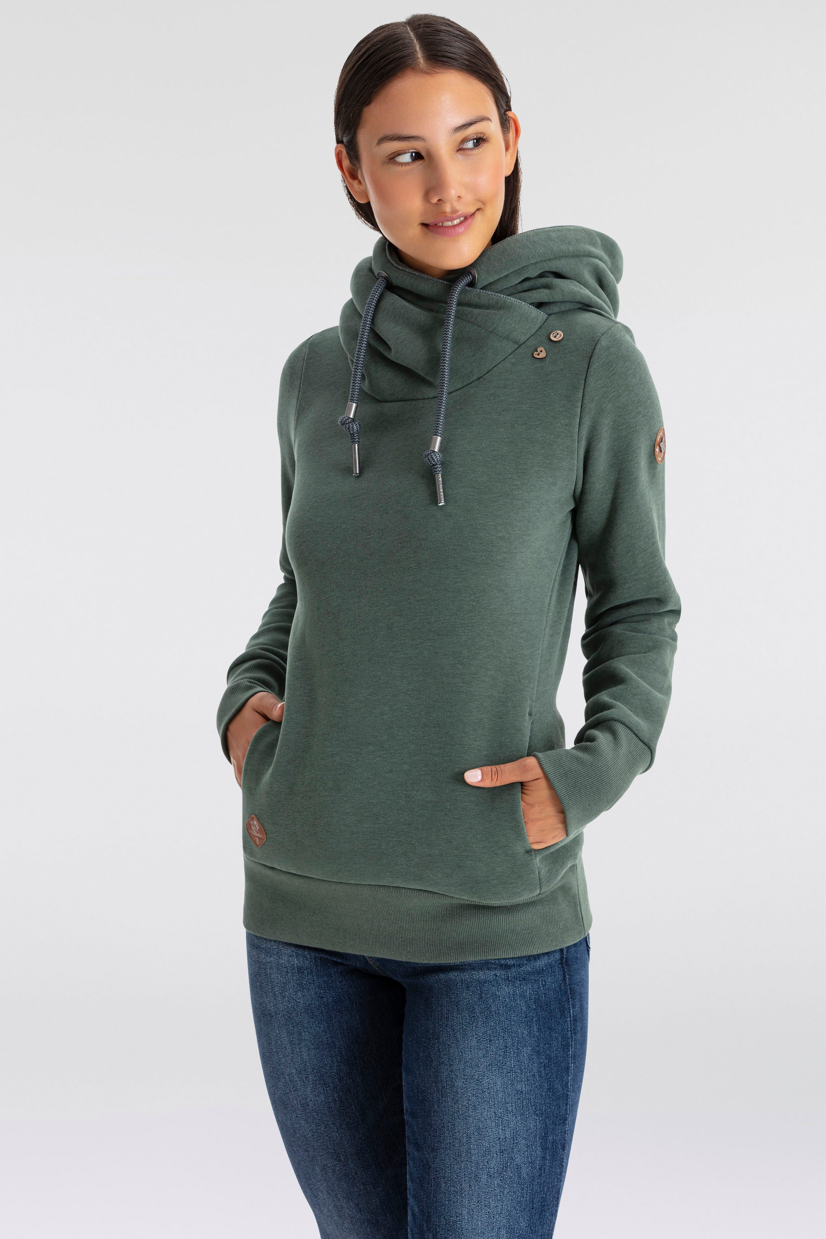 Ragwear Kapuzensweatshirt GRIPYBUTTON Sweater mit rustikalen günstig online kaufen