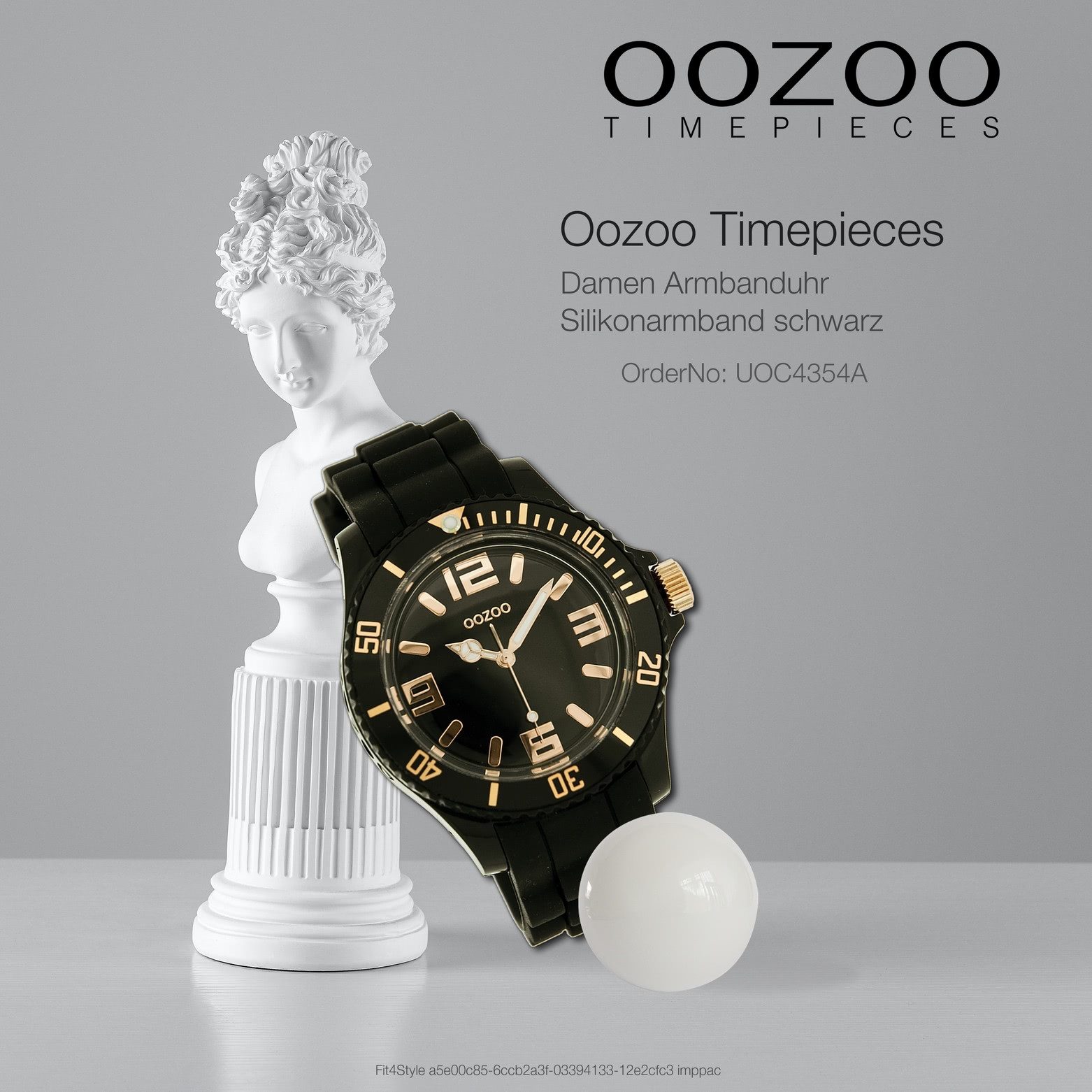 OOZOO Quarzuhr Oozoo Damen Armbanduhr blau Analog, (Analoguhr), Damenuhr rund, groß (ca. 43mm) Silikonarmband, Fashion-Style