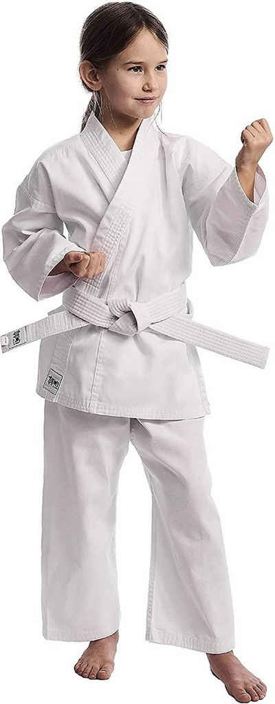 IPPON GEAR Karateanzug »Club Karate GI Set Einsteiger Karateanzug Kinder Anzug inkl. Gürtel«, [Größe 180 I Gummizug an der Hose I 220gr/m² (8 oz) Stoffdichte] weiß