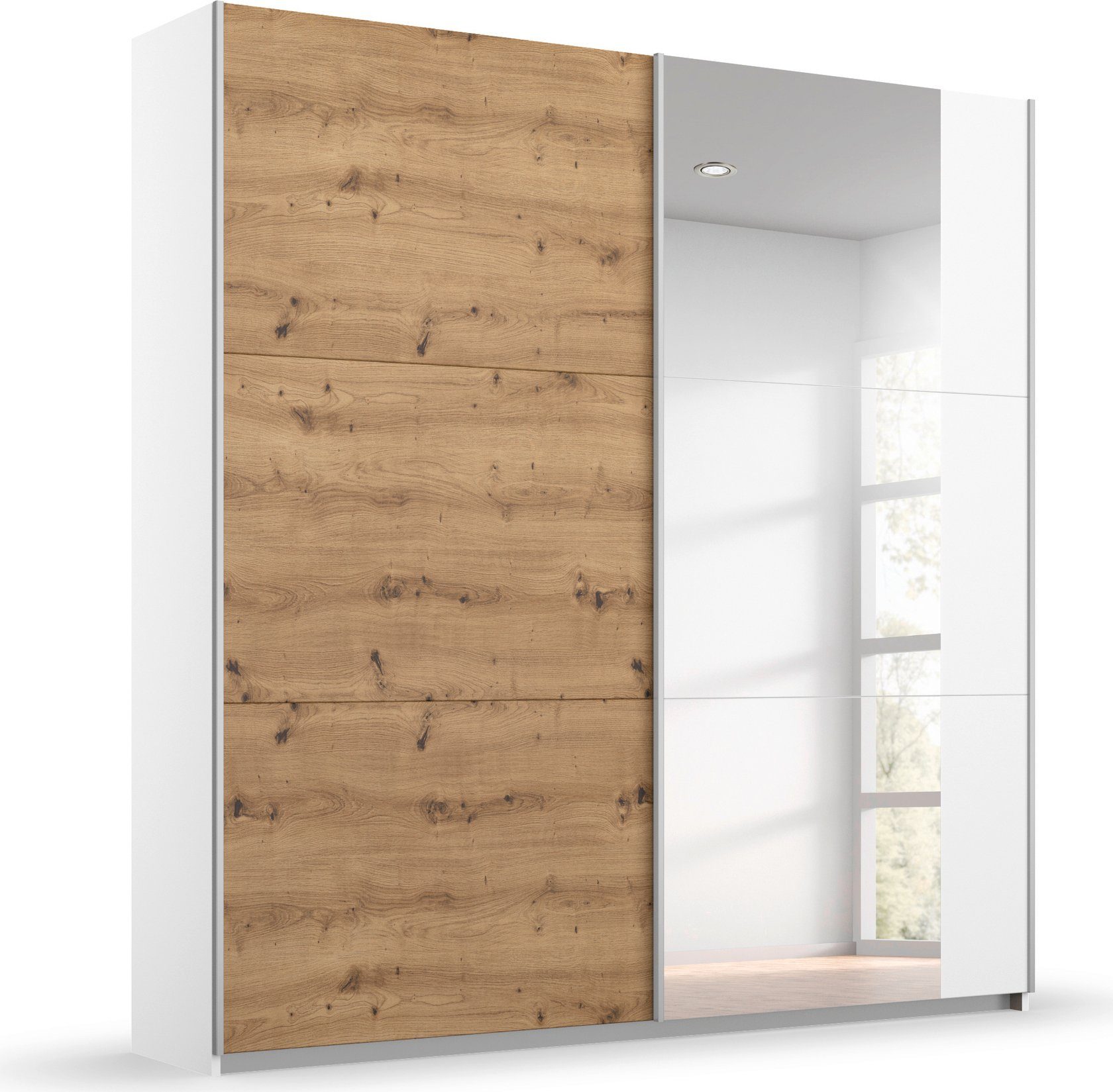 rauch Schwebetürenschrank Kleiderschrank Schrank Garderobe AURELIO (3 Ausstattungen BASIC/CLASSIC/PREMIUM (inkl. SOFT-CLOSE-FUNKTION) zeitloses Design, viele Farben, Breiten 175/218/261 cm MADE IN GERMANY