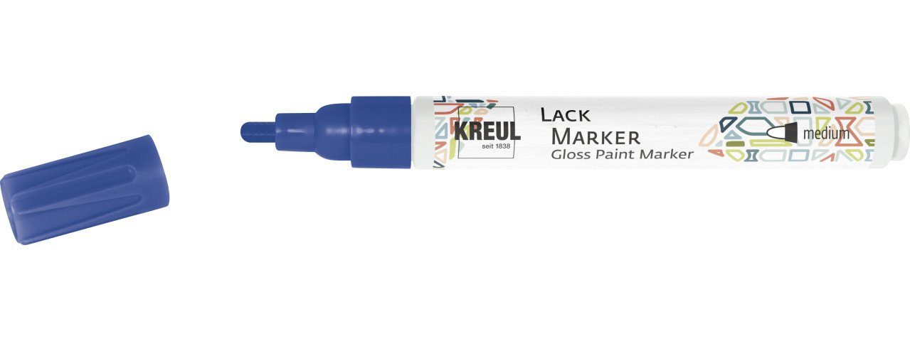 Kreul Künstlerstift Kreul Lack Marker medium blau, 2-4 mm