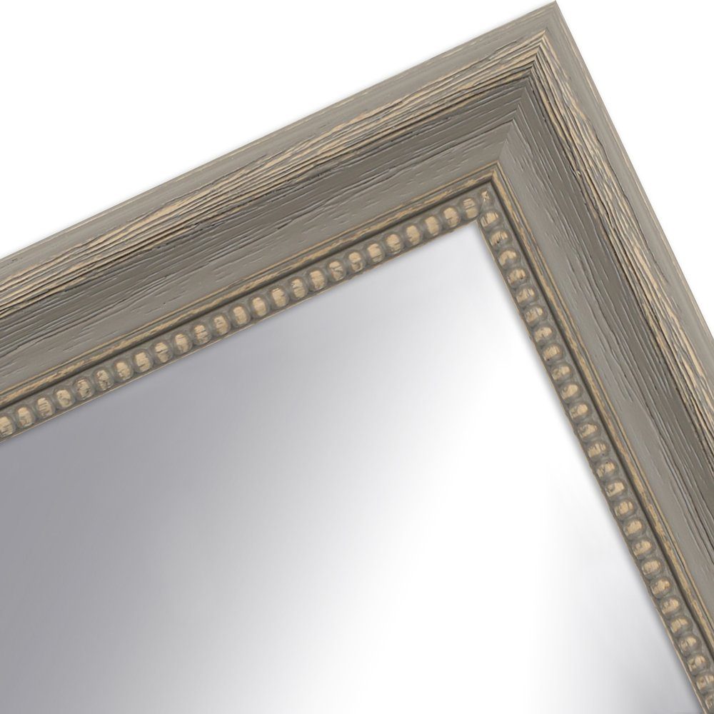 WANDStyle Wandspiegel H390, Grau, aus Massivholz günstig online kaufen