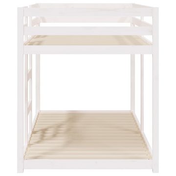 furnicato Bett Etagenbett Weiß 90x190 cm Massivholz Kiefer