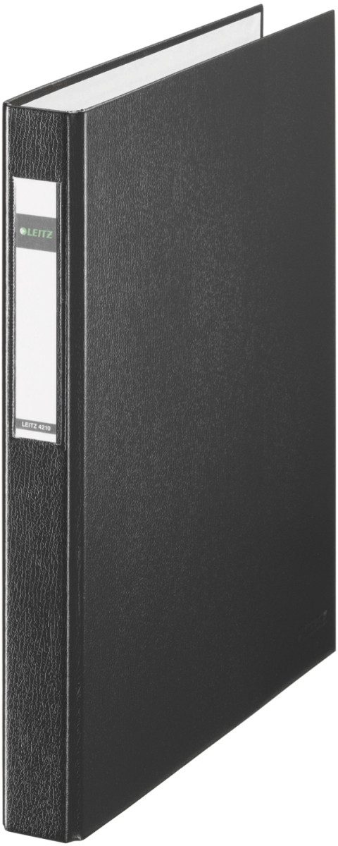 LEITZ Präsentationsordner Ringbuch A4 2-Ringe 25mm schwarz Packung mit 10 Stück
