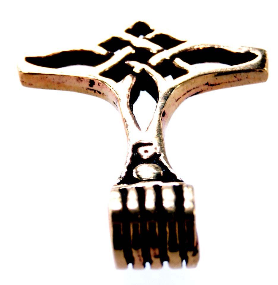 Thorshammer of Bronze Thorhammer Kiss Odin Leather Mittelalter Kettenanhänger Thor