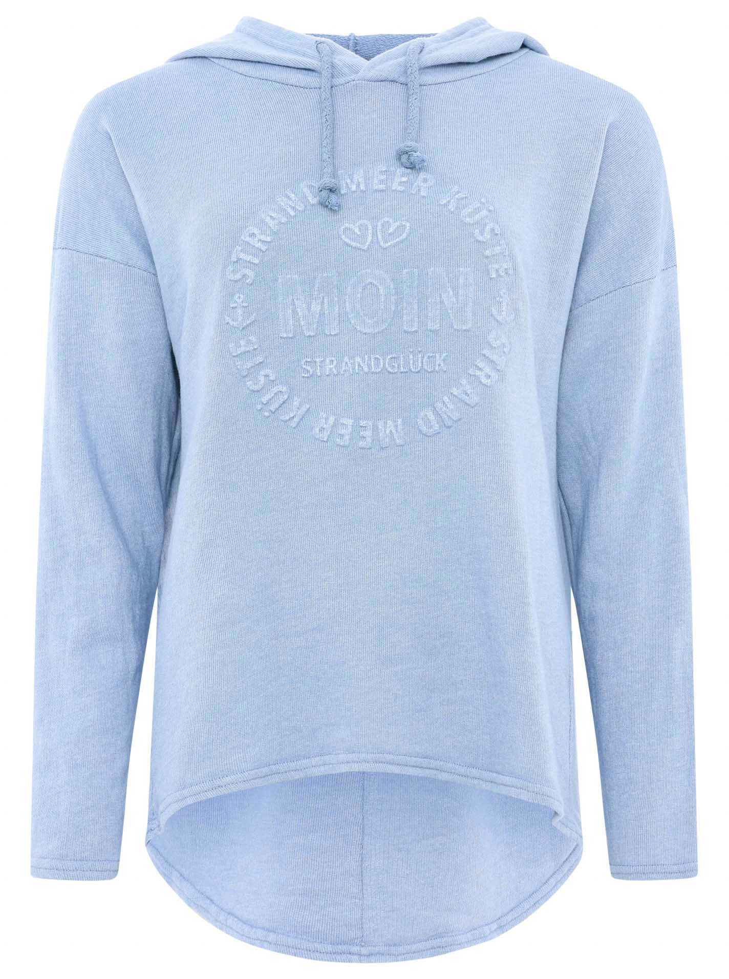 Zwillingsherz Hoodie "Moin" Kapuze, Kordelzug, Langarm, maritimer Schriftzug – Bild 2 von 5