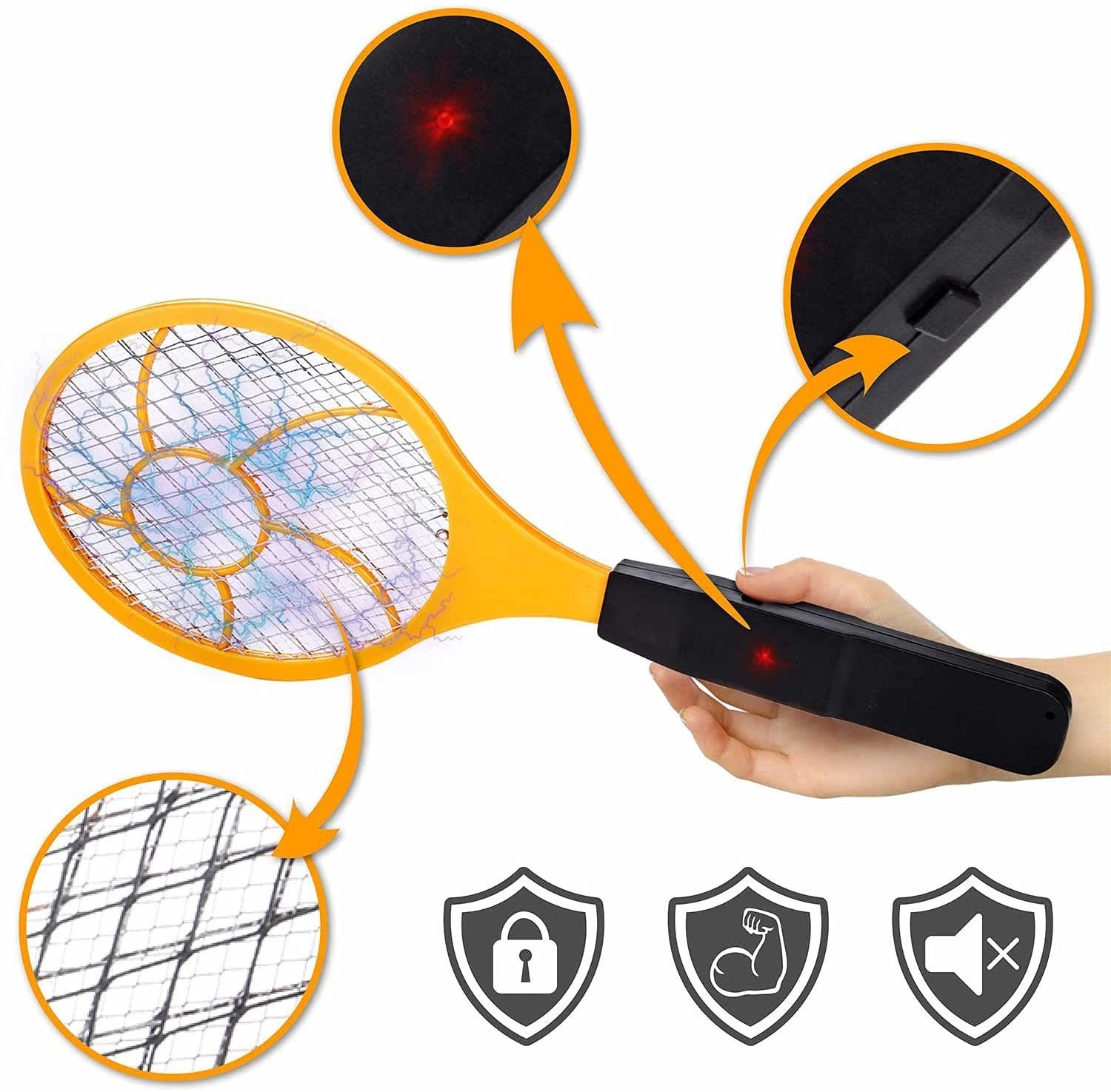 Goods+Gadgets Fliegenklatsche GOODS+GADGETS Insektenklatsche Batterie - Elektrische Fliegenklatsche, Elektro Fliegenfänger