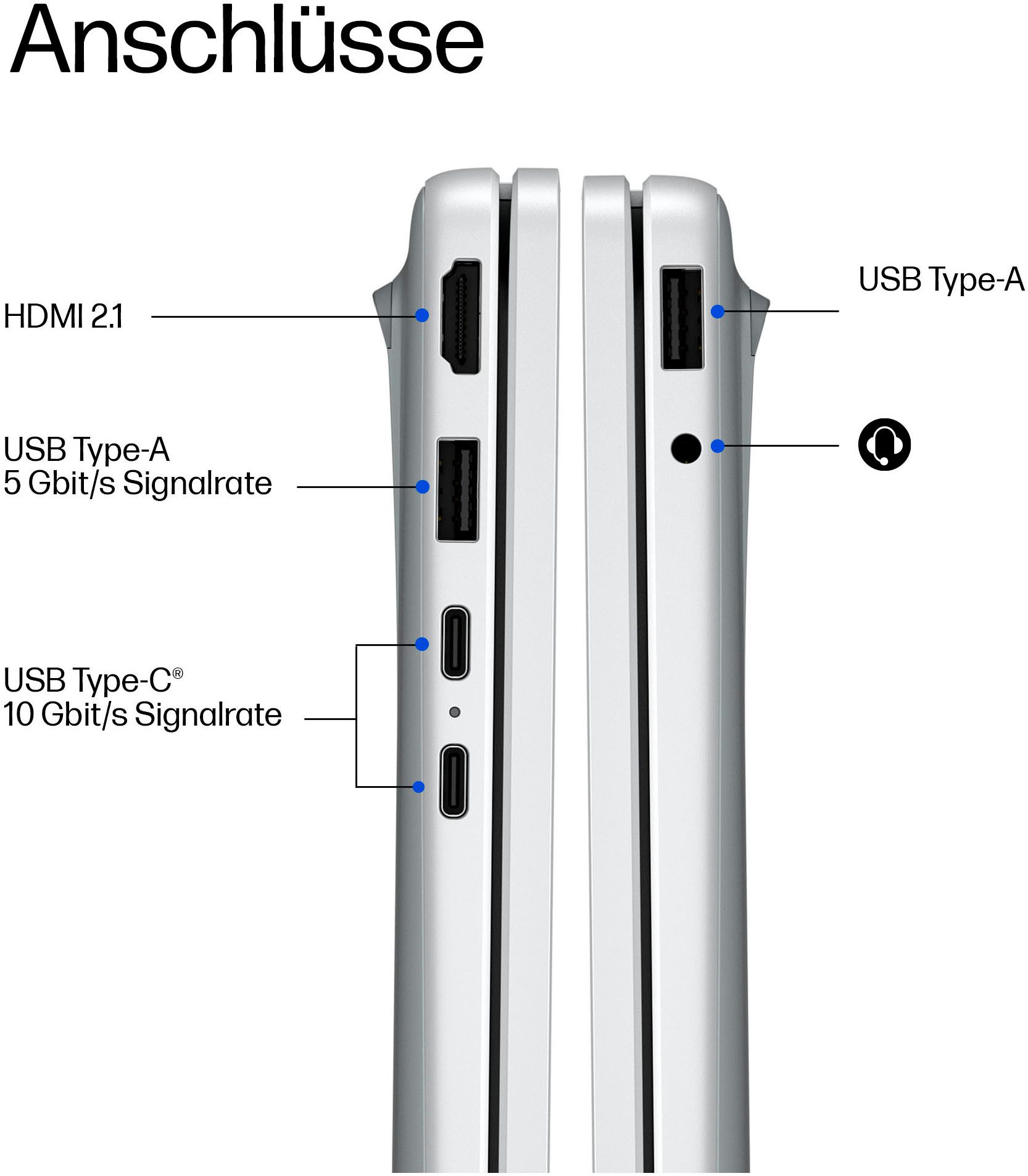 HP OmniBook 3 17-dp0256ngx Notebook (43,9 cm/17,3 Zoll, AMD Ryzen 5 7520U, Radeon™ 610M, 8 GB, 512 GB SSD) silberfarben