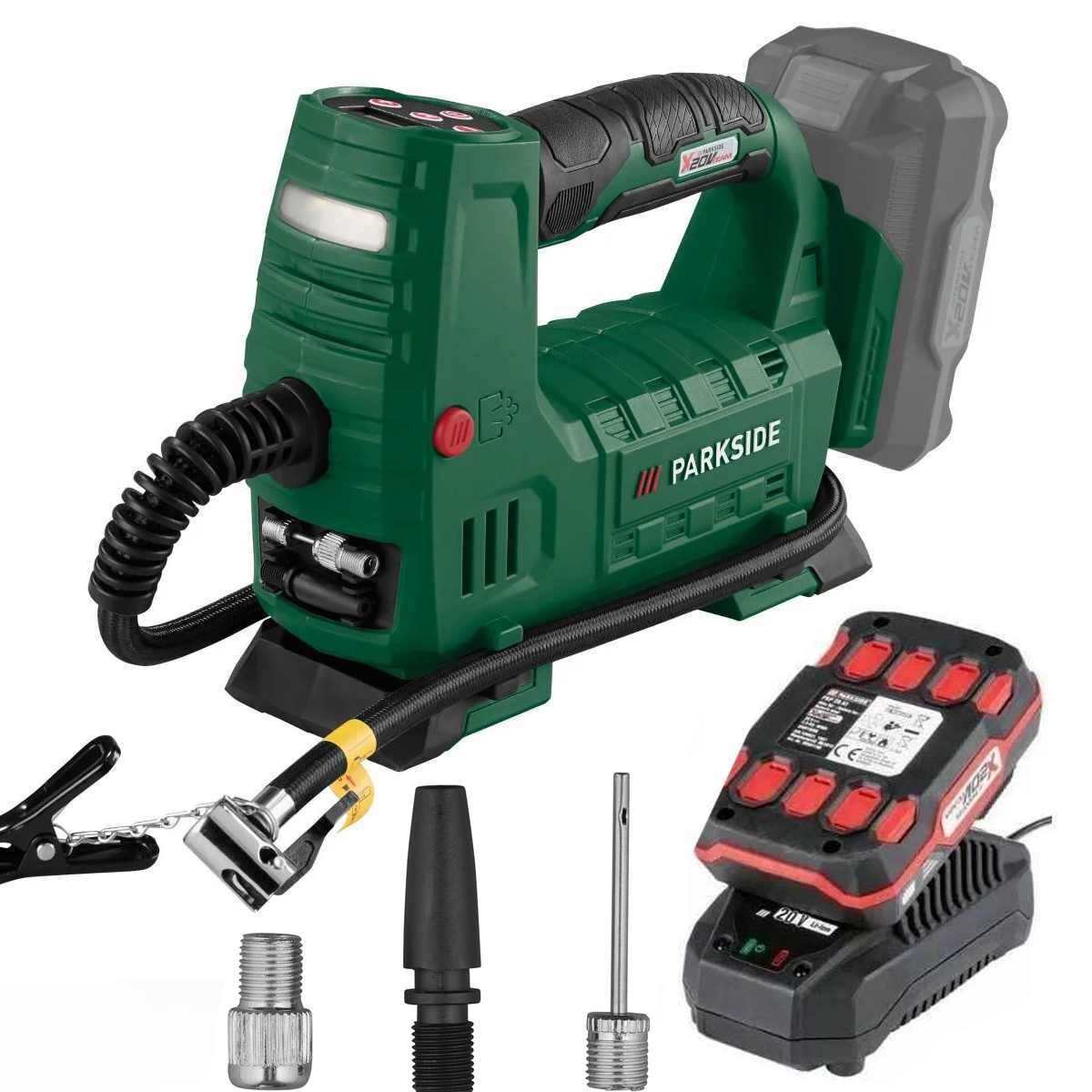 Parkside Akku-Handkompressor PARKSIDE 20 V Akku-Kompressor PAKT 20-Li mit Akku 2 Ah / Ladegerät