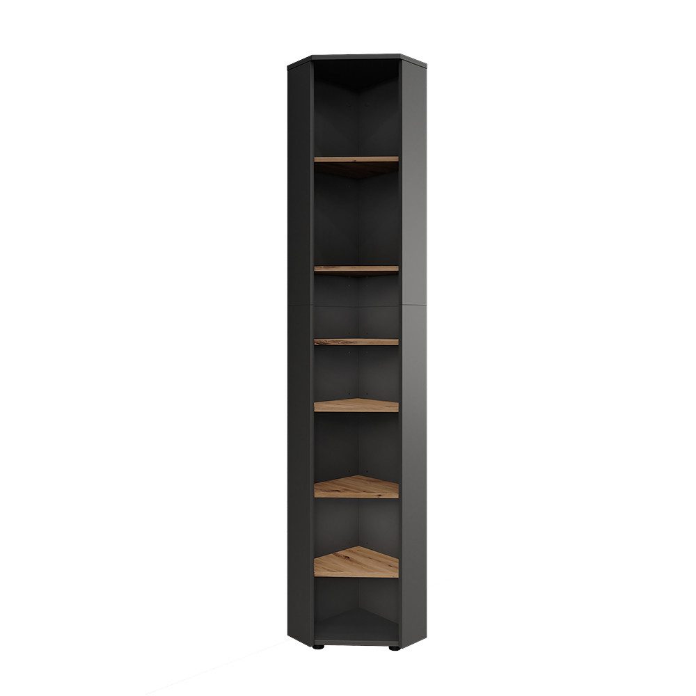 Vicco Hochschrank Irma, Anthrazit/Artisan, 33 x 192 cm 7 Fächer günstig online kaufen