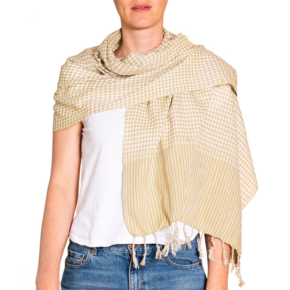 PANASIAM Karotuch Krama Schal aus gewebter Baumwolle in verschiedenen Designs, traditioneller kambodschanisches Tuch bis 95 Grad waschbar