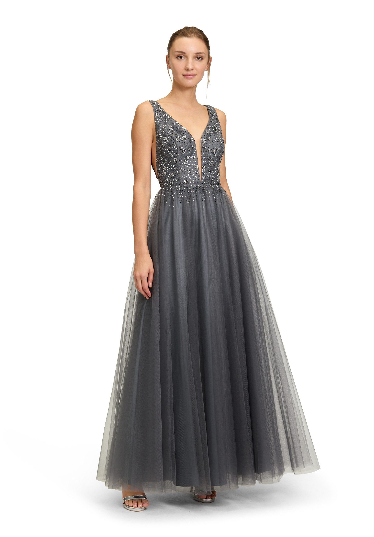 Vera Mont Abendkleid Damen Abendkleid mit Stickerei Glitzernd günstig online kaufen