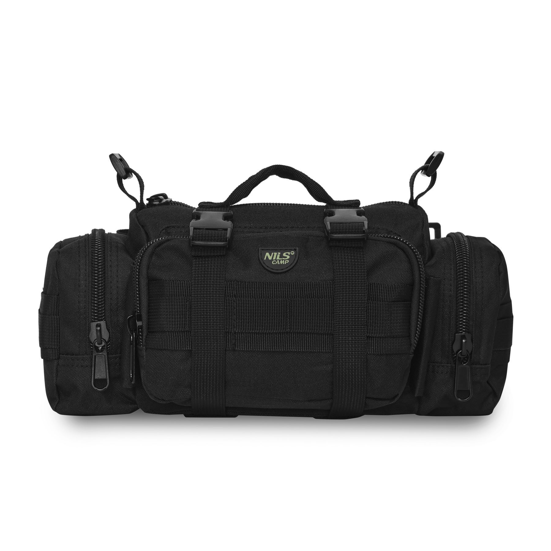 NILS CAMP Bauchtasche Schultertasche Schwarz für Freizeit Outdoor