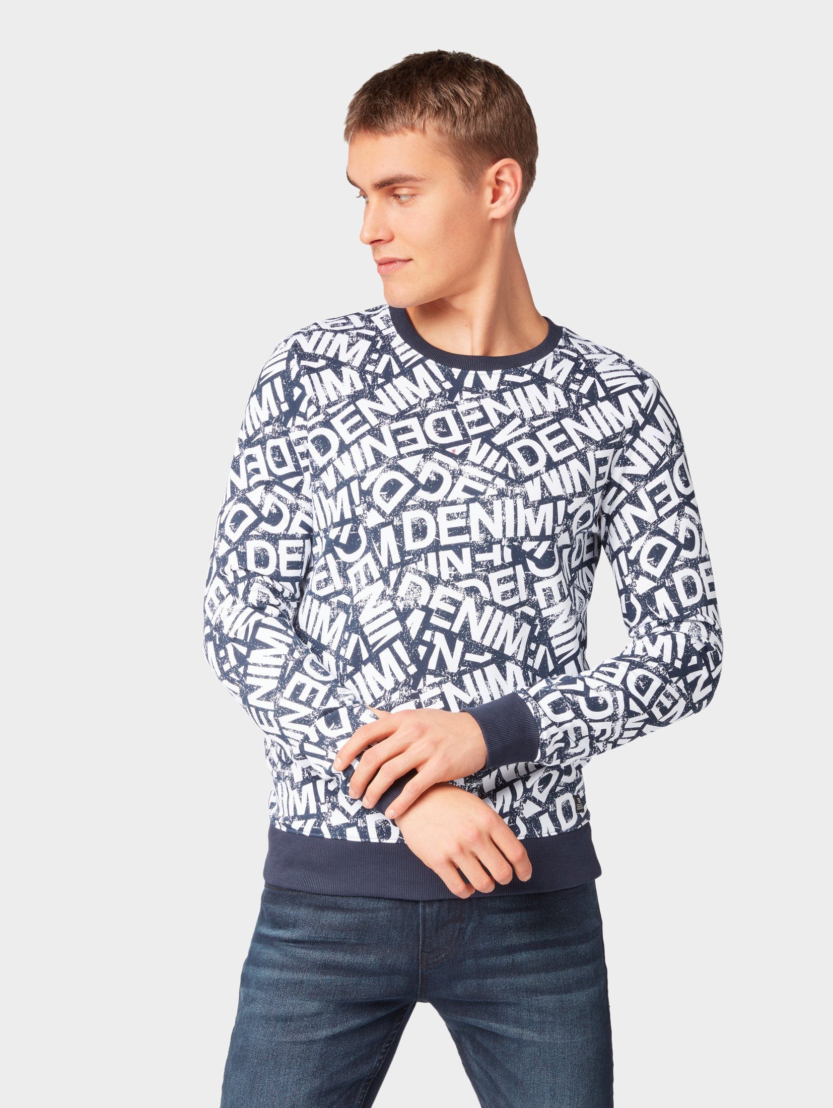 TOM TAILOR Mädchen Sweatshirt Mit Love You Print - Bio-Baumwolle Slim Fit