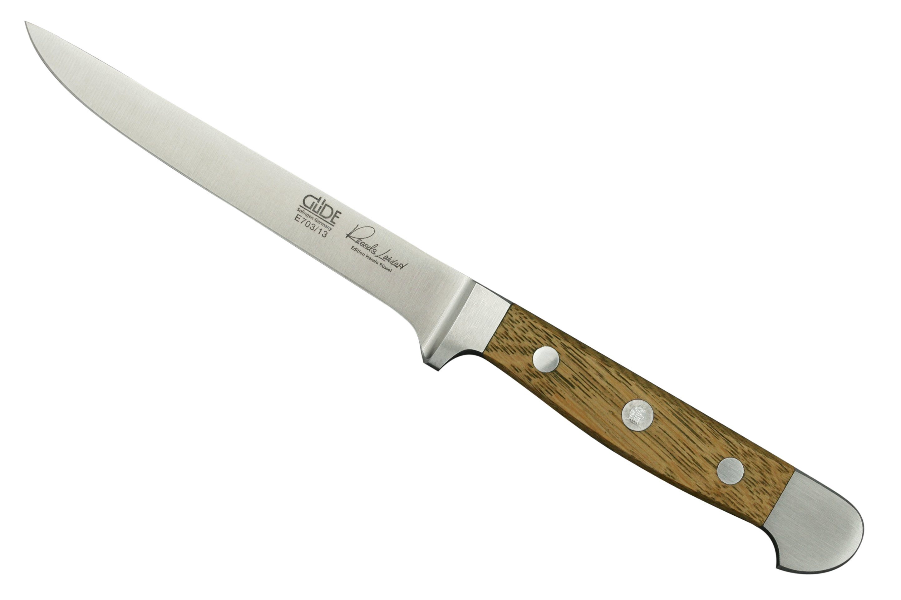 Güde Messer Solingen Ausbeinmesser Ausbeinmesser, flex., geschmiedet, Serie Alpha Fasseiche, Doppelkropf - No. E703/13