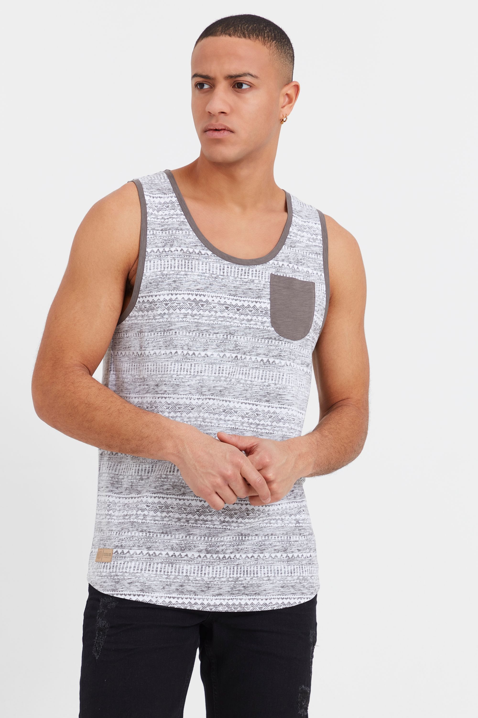 !Solid Tanktop SDImbre Ärmelloses Shirt mit Inka Print