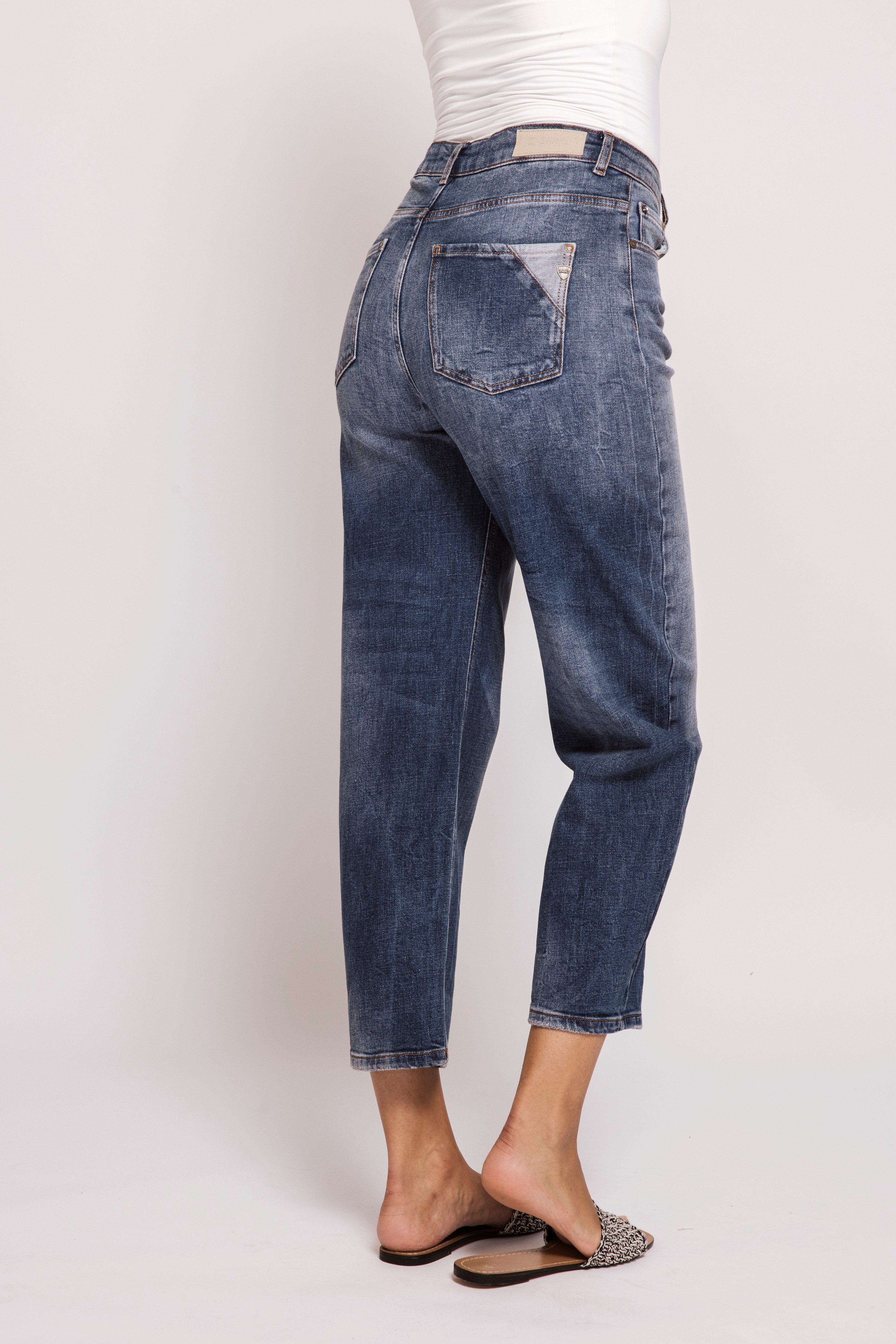 Zhrill 7/8-Jeans IZA bequeme Passform, gerade Beinform, 7/8-Länge, mit Animal-Print