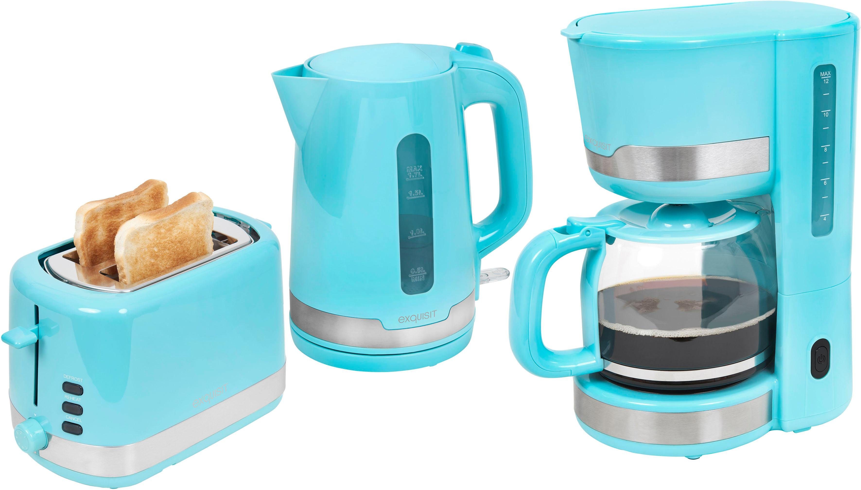 1,7 Liter blau//Edelstahl Exquisit Wasserkocher WK 7101 pbl 2200 Watt