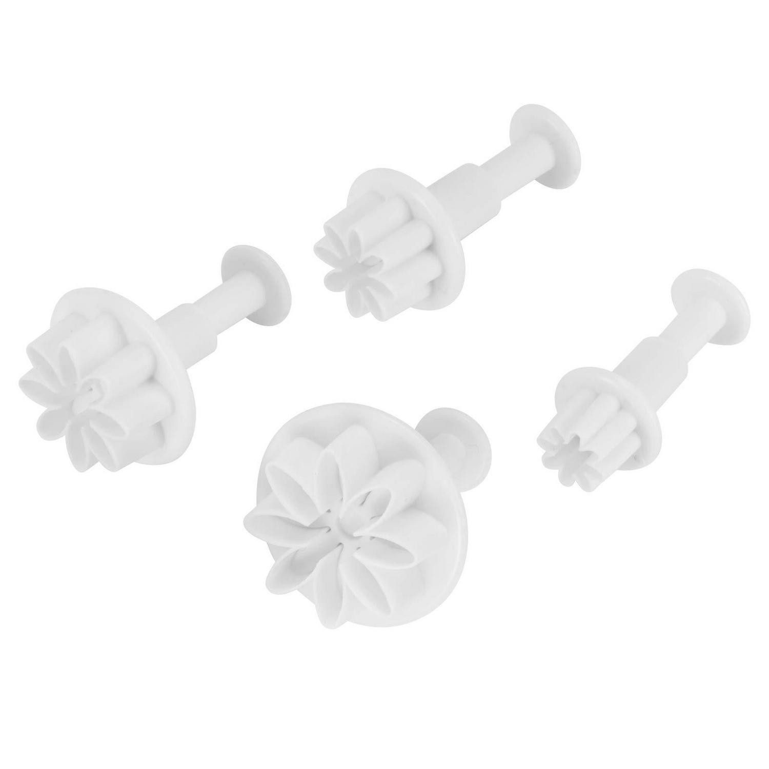LuxusKollektion Ausstechform Blumen Fondant Ausstecher Set 4-teilig, Kunststoff, (4-St)