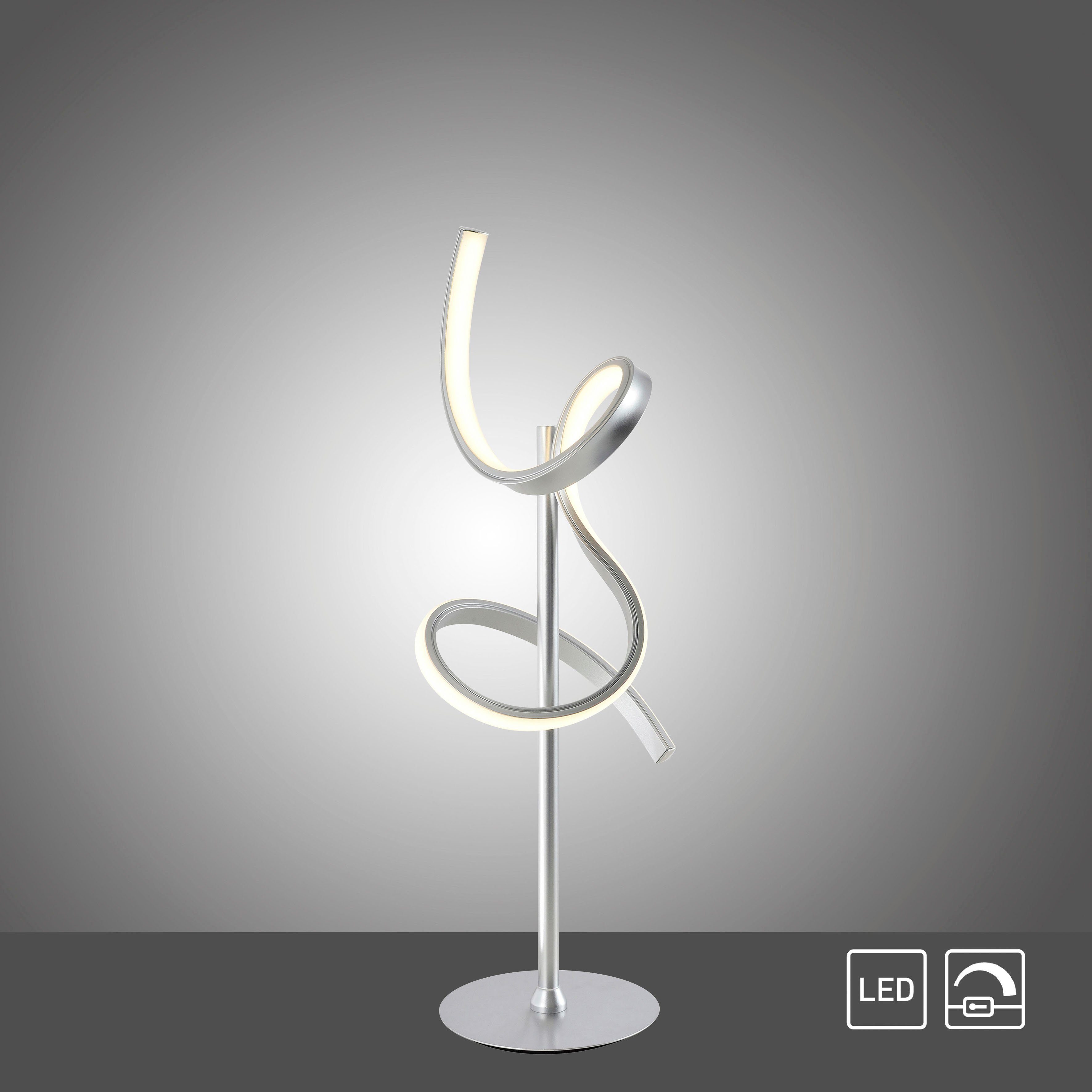 LeuchtenDirekt Leuchten Direkt LED Tischleuchte CURLS, Dimmfunktion, LED fest integriert, Warmweiß