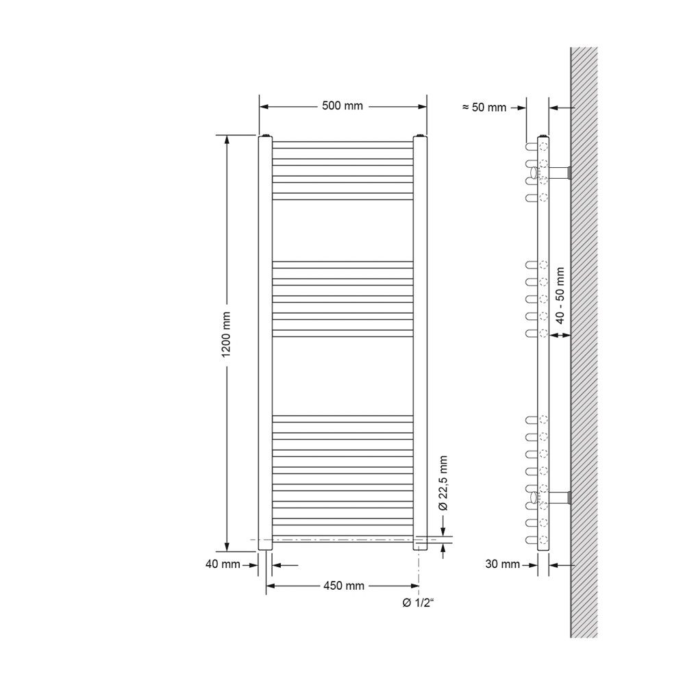 LuxeBath Badheizkörper Design Heizkörper Handtuchtrockner Badezimmer günstig online kaufen