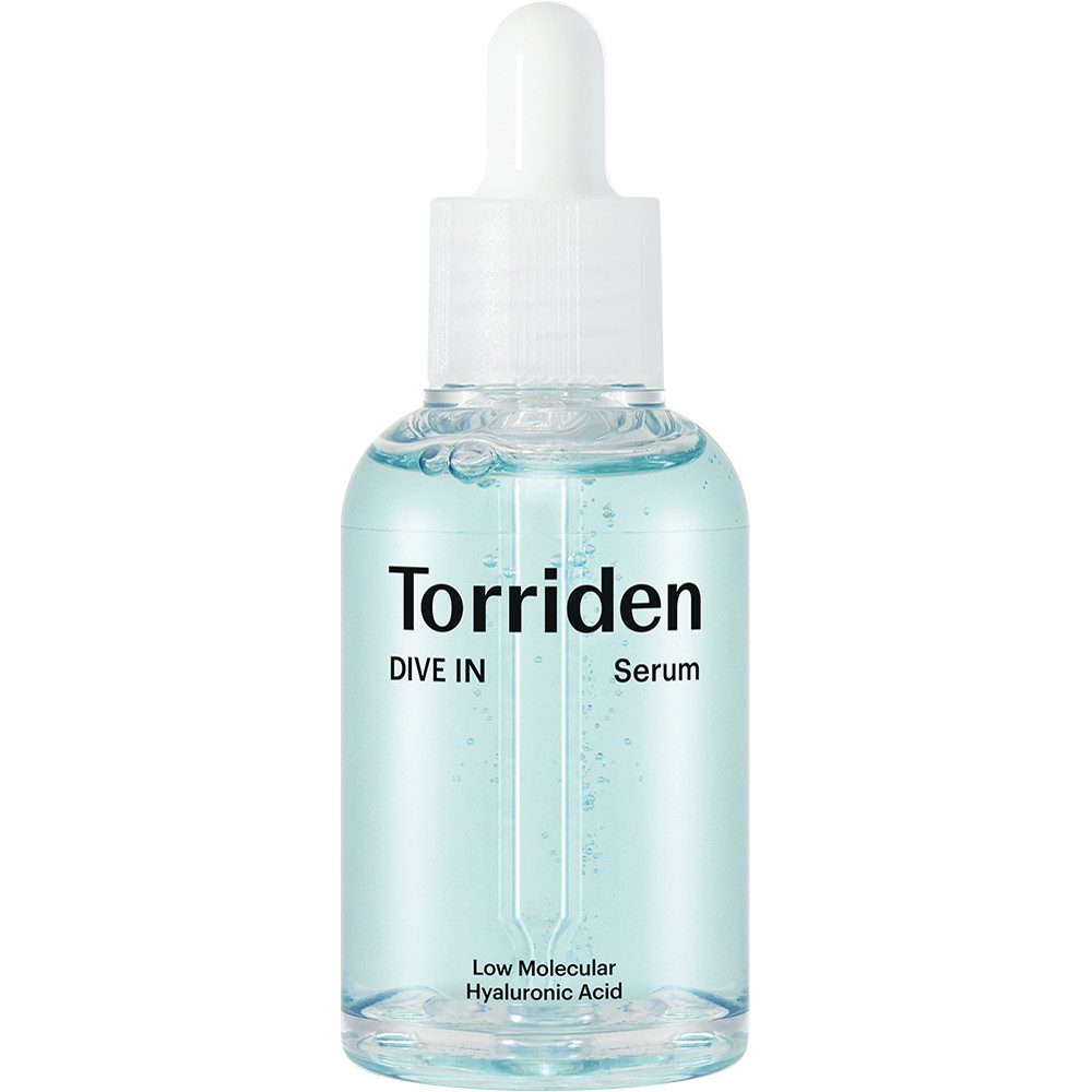 Torriden Gesichtsserum DIVE-IN Low Molecular Hyaluronic Acid Serum 50ml – Feuchtigkeitsserum mit niedermolekularer Hyaluronsäure, Ceramide NP & Panthenol –, leichte Textur, glättet feine Linien, für alle Hauttypen geeignet