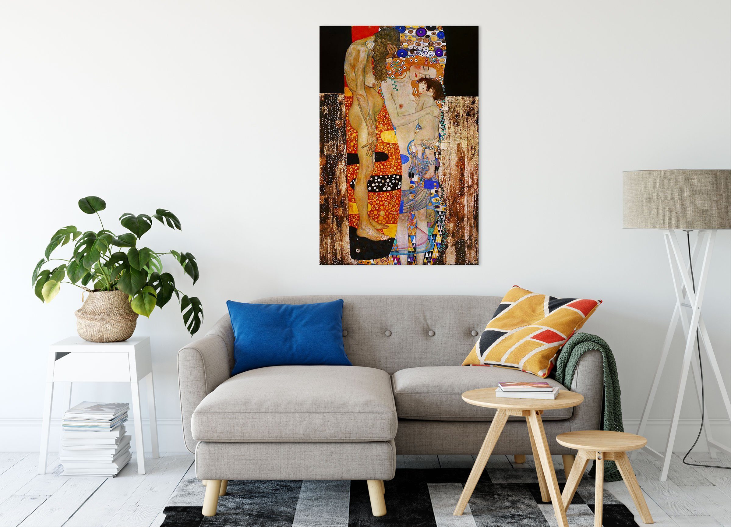 Pixxprint Leinwandbild Gustav Klimt - Die drei Lebensalter einer Frau, Gust günstig online kaufen
