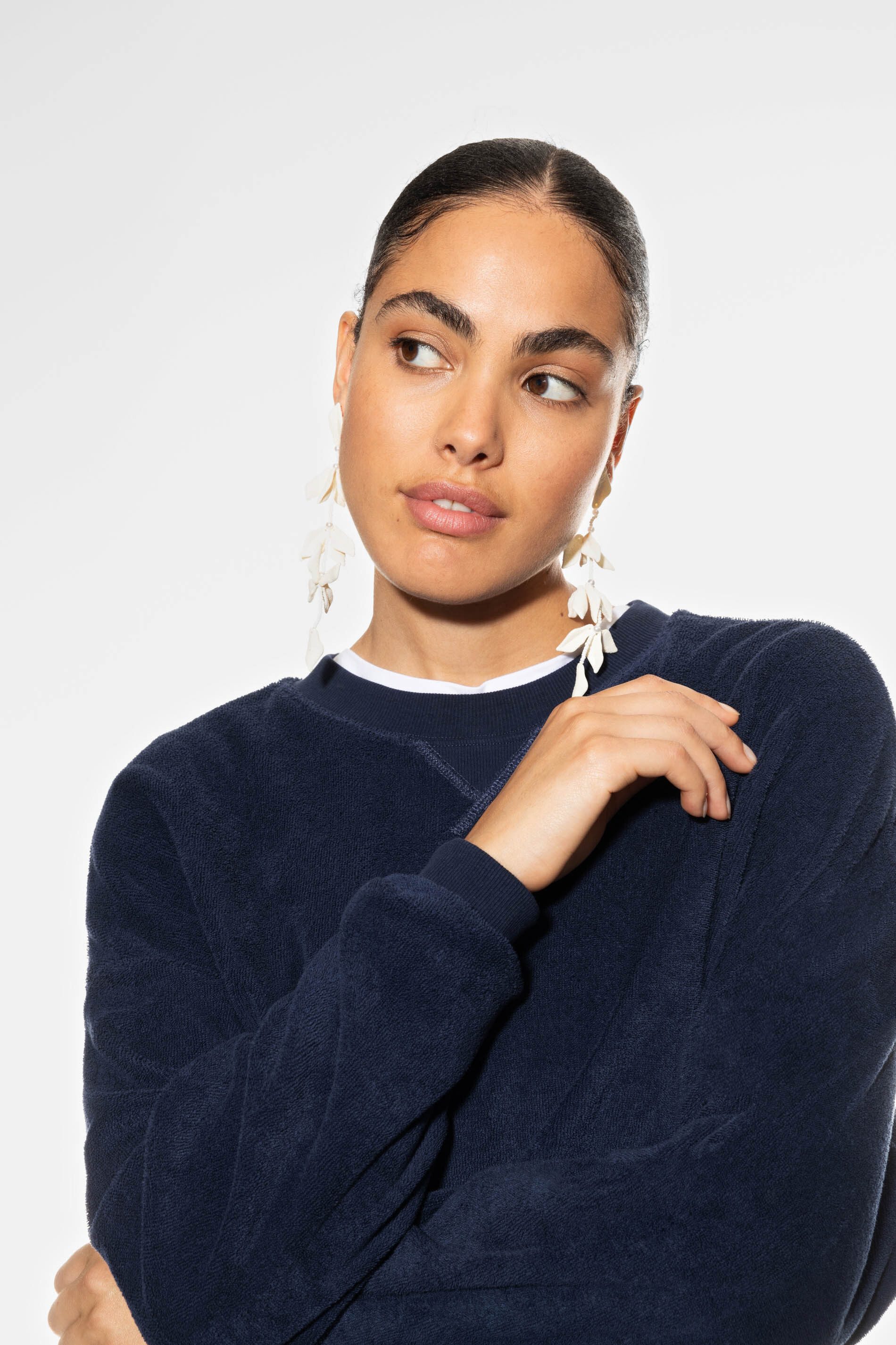 Mey Pyjamaoberteil Mey Damen Sweater Serie Rebeca Uni Oberteil (1-tlg)