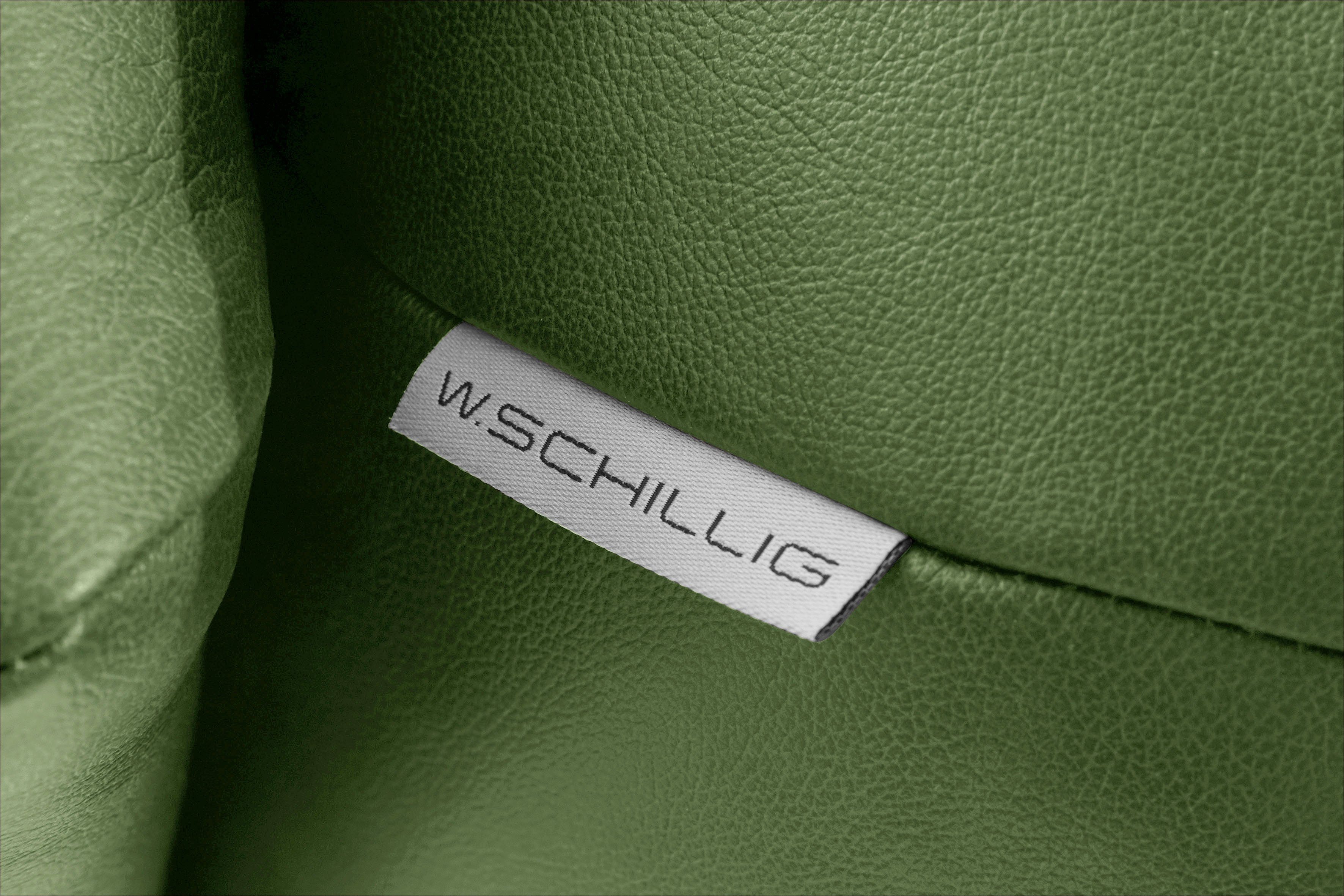 Chrom Kopfstützenverstellung, in glänzend, 2,5-Sitzer sherry, cm Breite Metallfüße 234 W.SCHILLIG