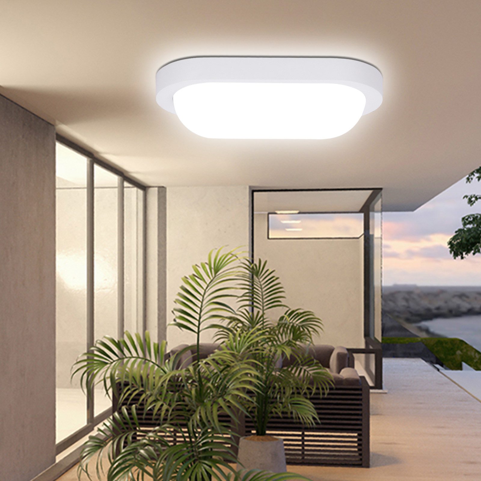 Oraymin Deckenleuchte Wasserdichte Wandleuchte Kellerlampe Deckenlampe günstig online kaufen