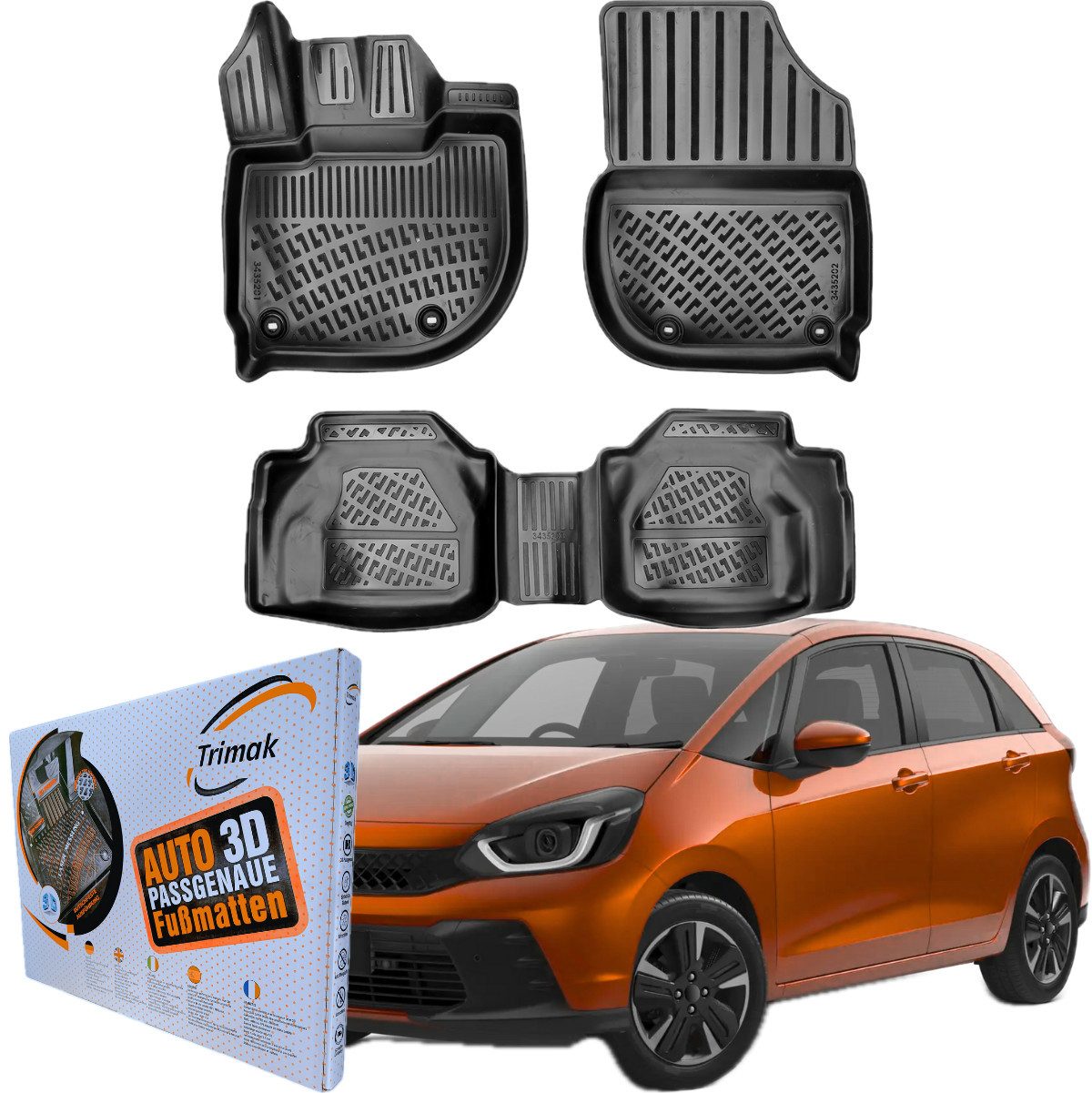 Passform-Fußmatten Oder Kofferraumwanne Oder Set kompatibel mit Honda Jazz