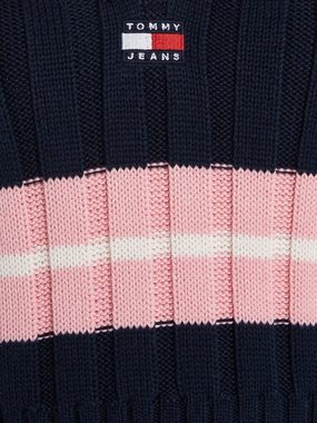 Tommy Jeans Strickpullover mit Front-Logoprägung