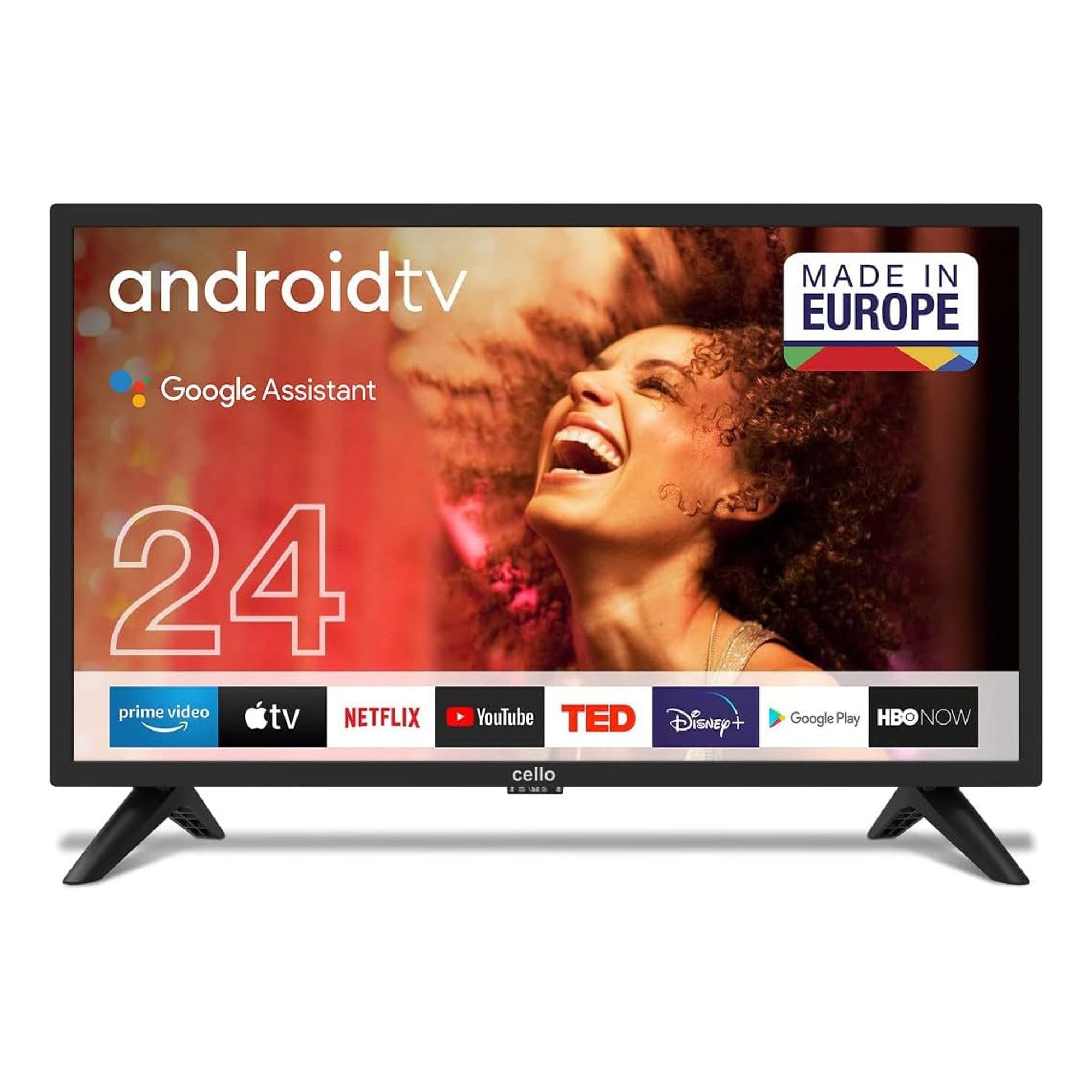 Cello 24 Zoll LED TV Camping 12V Smart Google Traveller LED-Fernseher (61 cm/24 Zoll, HD-Ready, Google-TV, Android-TV, Smart-TV, Smart TV, Google, Android)